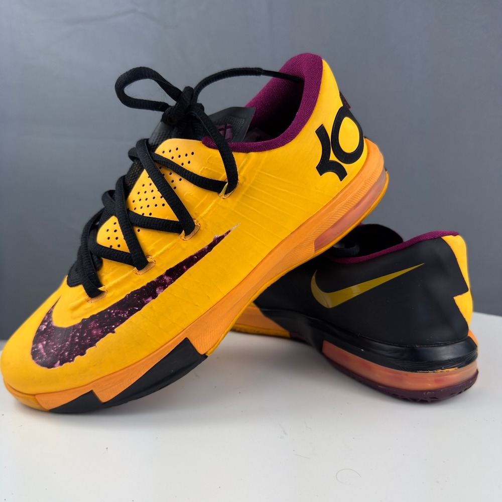 Nike KD 6 PB&J Kids Size 4Y Orange Basketball Shoes 599477-801 Low Top Sneakers